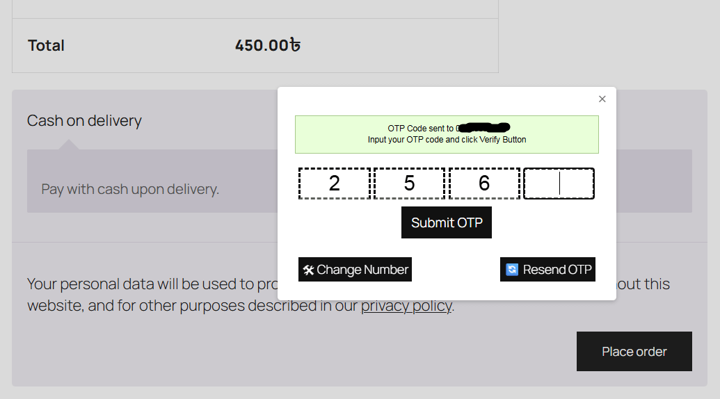Bangladesh WordPress Plugin Checkout OTP