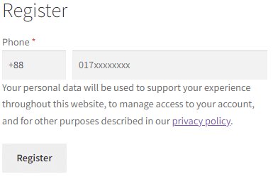 WordPress SMS Plugin BD Registration
